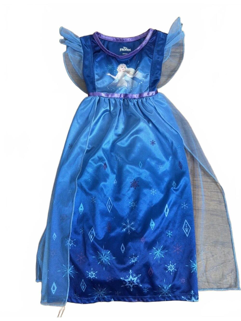 Disney Frozen Elsa Fantasy Nightgown Dress Girls 3T Blue Princess Tulle